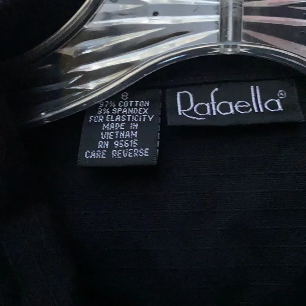 Raefealla Black Button down top sz. 8